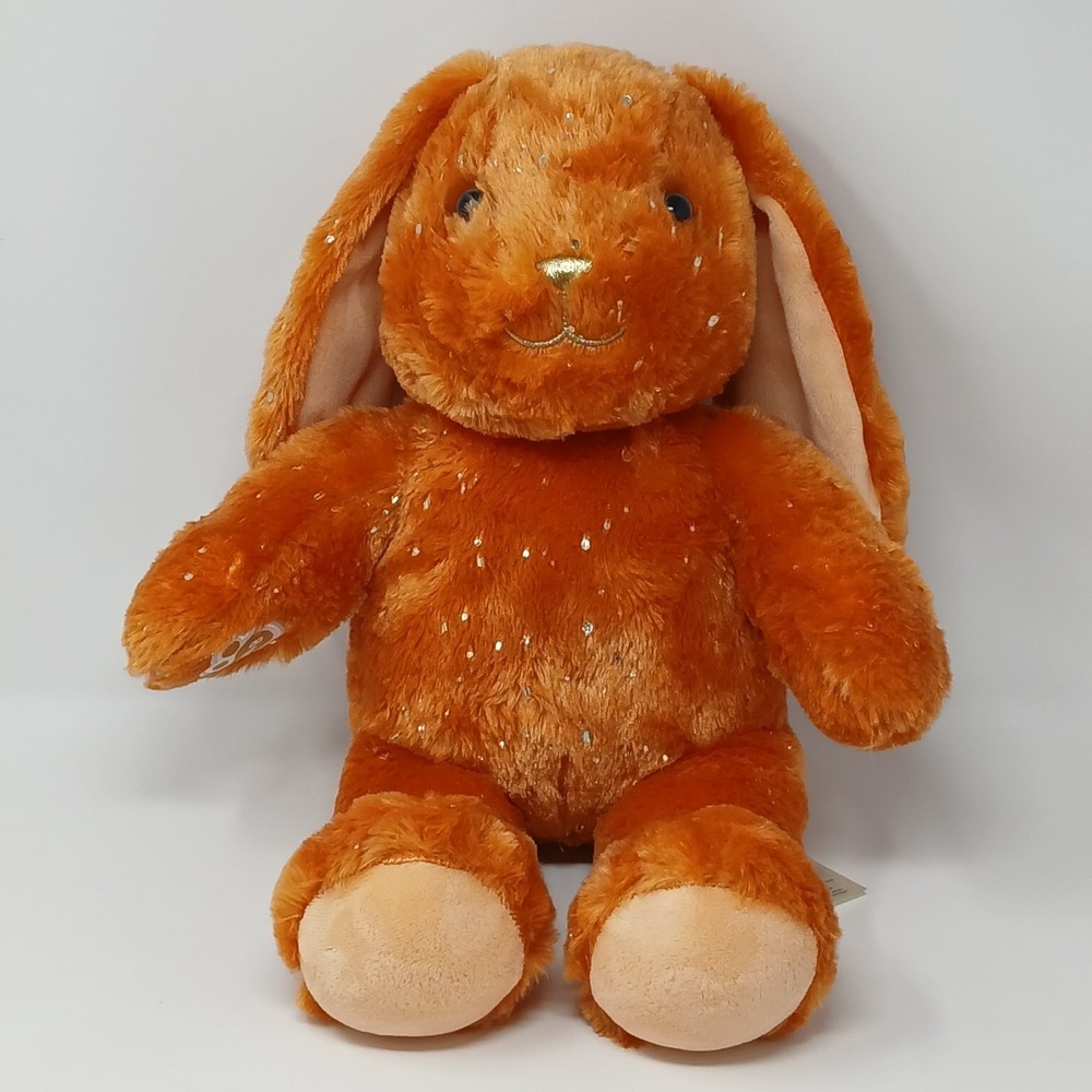 Build A Bear Plush Pumpkin Spice Pawlette Sparkles Bunny Rabbit 16" Tall‎